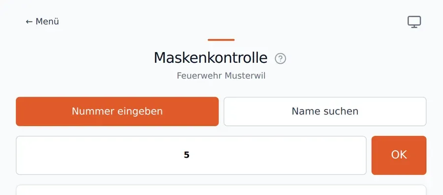 Maske suchen